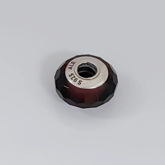 Pandora Red Fascinating Faceted Murano Glass Charm Bead S925 ALE - Picture 2 of 6